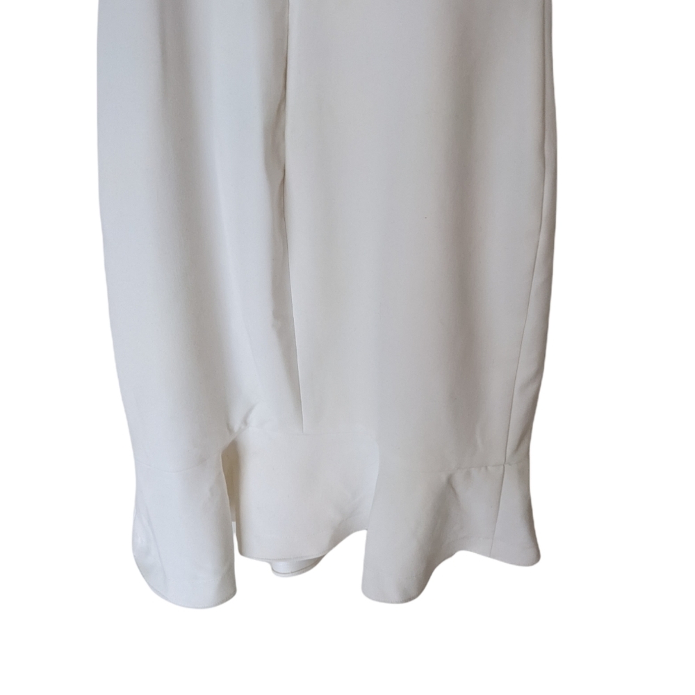 LIKELY x REVOLVE Banks White Flounce Ruffle Hem Mini Dress Size 6 - Picture 9 of 12